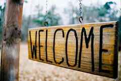 welcome sign