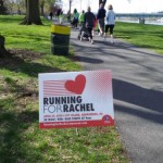 Running for Rachel sign