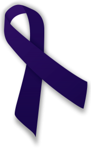 purple ribbon against domestic violence and bullying