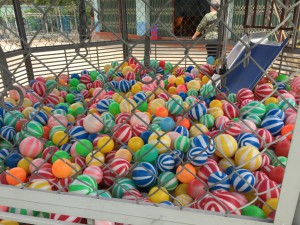 multi-colord balls in a ball pit at the Huynh De Nhu Center for the Blind