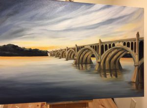 Bridge over the Susquehanna - painted by Sara Brown Del Pozo